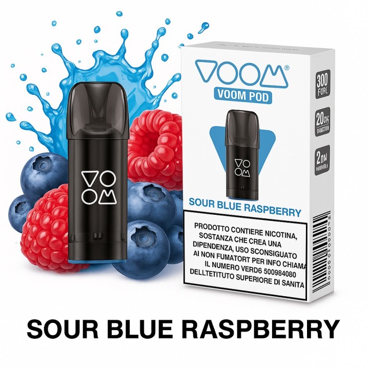 VOOM POD SOUR BLUE RASPBERRY 20