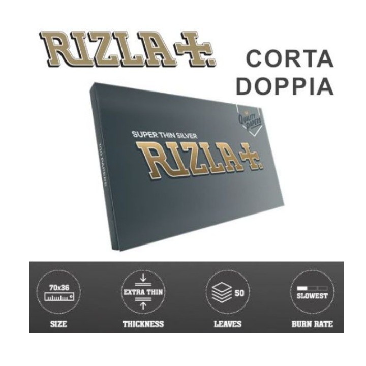 Cartine rizla corta silver doppia 25pz