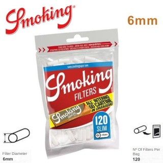 Filtri smoking slim 6mm 30x120pz bustina+cartina corta orange